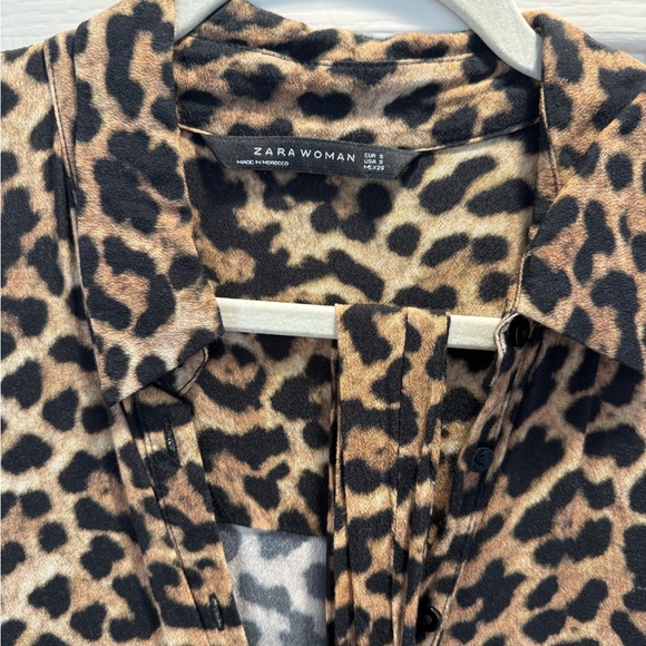 Zara Leopard Print Midi Dress - Picture 4 of 4